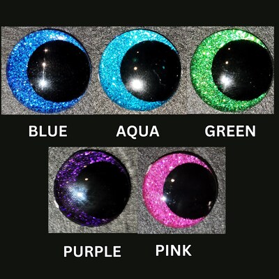 Glitter safety eyes. Various sizes